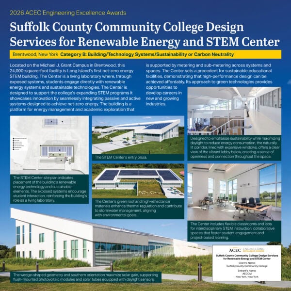 AECOM - Suffolk County Community College Design Services for Renewable Energy and STEM Center