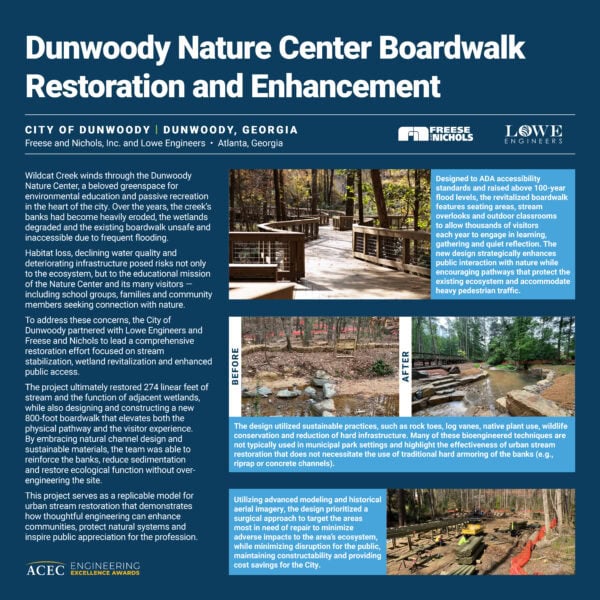 Freese and Nichols - Dunwoody Nature Center Boardwalk Restoration and Enhancement