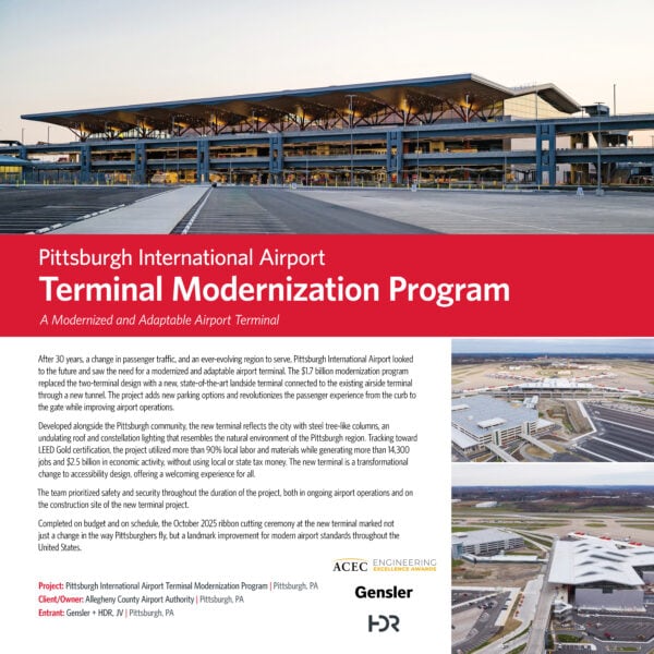 Gensler + HDR, JV - Pittsburgh International Airport Terminal Modernization Program