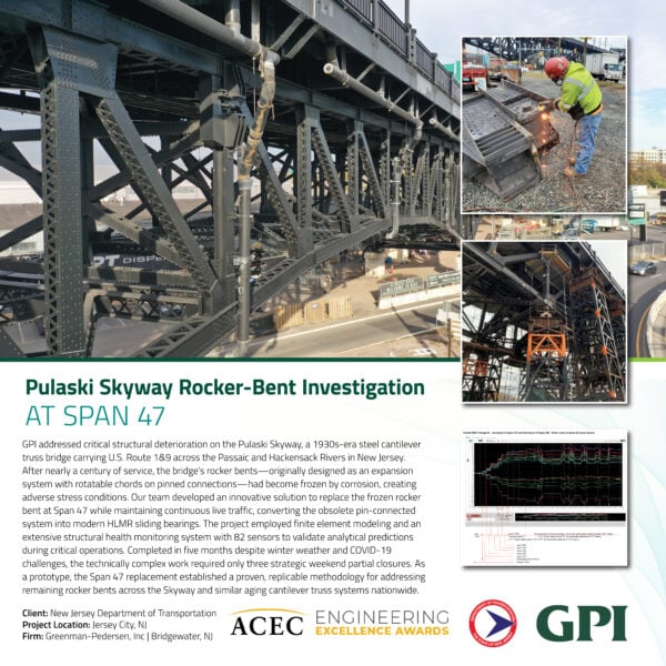 Greenman-Pedersen, Inc. - Pulaski Skyway Rocker Bent Replacement Span 47