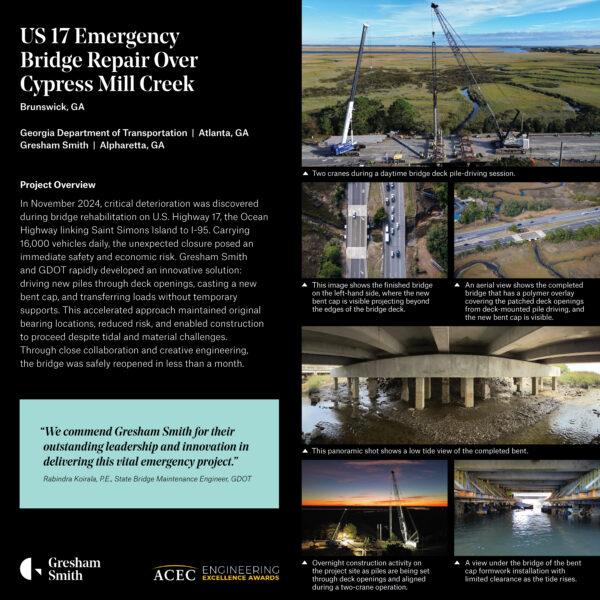 Gresham Smith - US 17 Emergency Bridge Repair Over Cypress Mill Creek