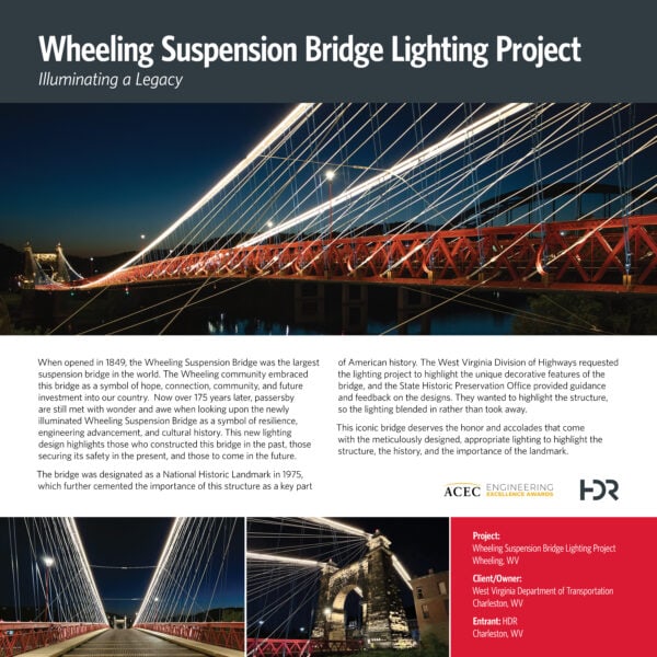 HDR - Wheeling Suspension Bridge Lighting Project