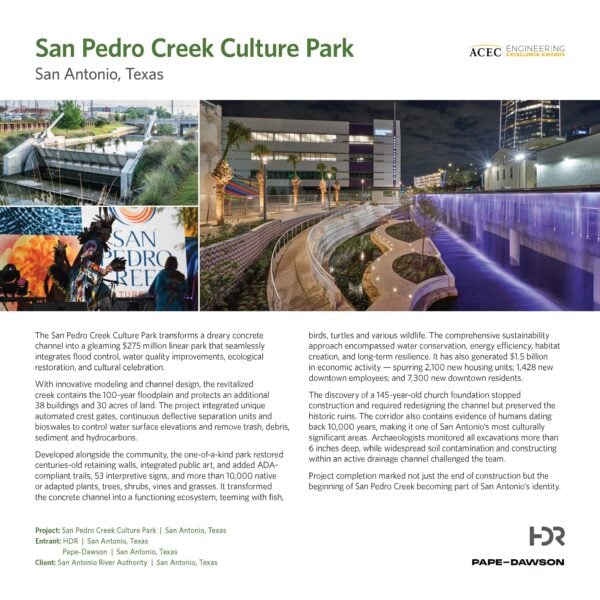 HDR and Pape-Dawson - San Pedro Creek Culture Park