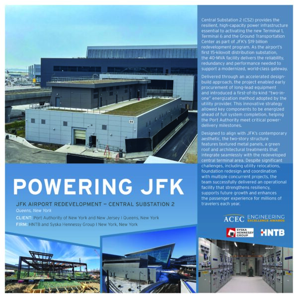 HNTB and Syska Hennessy Group - JFK Airport Redevelopment - Central Substation 2