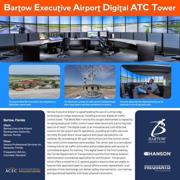 Hanson Professional Services Inc. and Frequentis USA Inc. - Bartow Executive Airport Digital ATC Tower