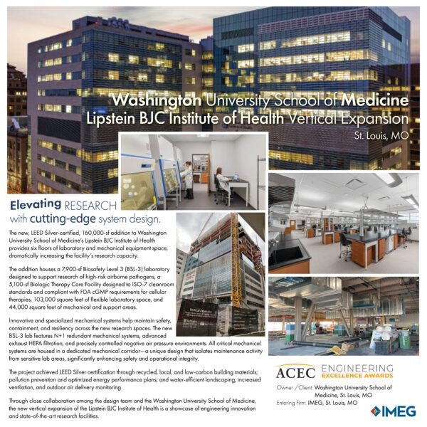 IMEG - Washington University School of Medicine BJC Institute of Health's Vertical Expansion