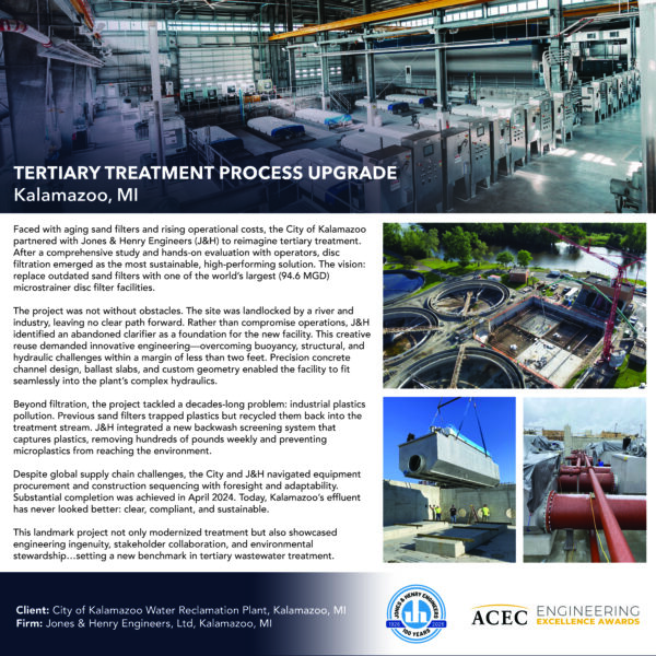 Jones & Henry Engineers, Ltd. - Tertiary Treatment Process Upgrades