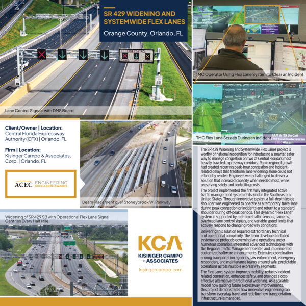 Kisinger Campo & Associates, Corp.; Kittelson & Associates, Inc. - SR 429 Widening & Systemwide Flex Lanes