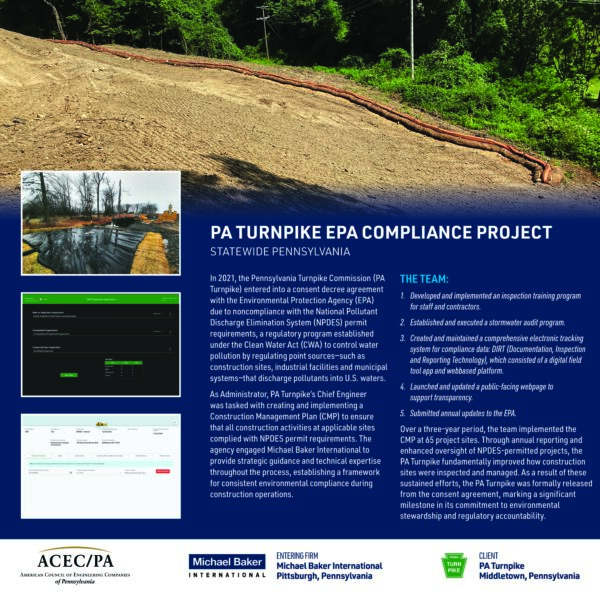 Michael Baker International - PA Turnpike EPA Compliance Project