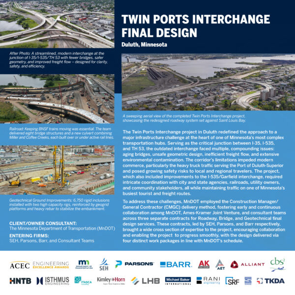 SEH, Parsons, Barr, and Entire Consulting Team - Twin Ports Interchange Final Design
