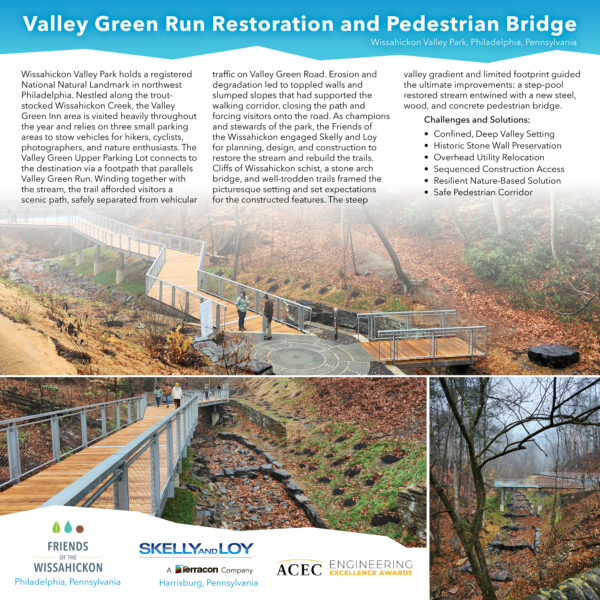 Skelly and Loy, A Terracon Company - Valley Green Run Restoration and Pedestrian Bridge