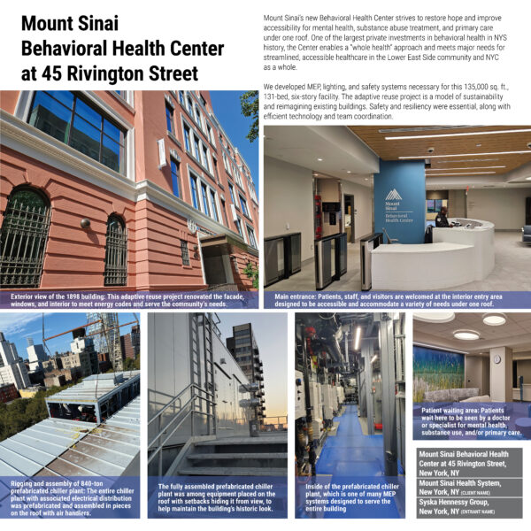 Syska Hennessy Group - Mount Sinai Behavioral Health Center at 45 Rivington Street