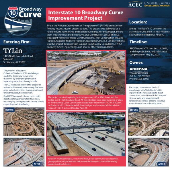 TYLin - I-10 Broadway Curve Improvement Project