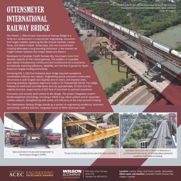 Wilson & Company Inc., Engineers & Architects - Ottensmeyer International Railway Bridge